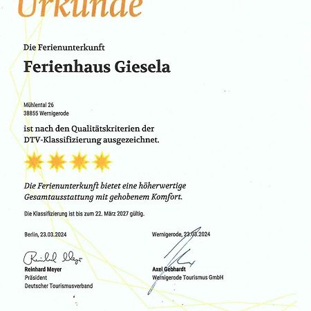Ferienhaus Giesela **** Wernigerode Kültér fotó